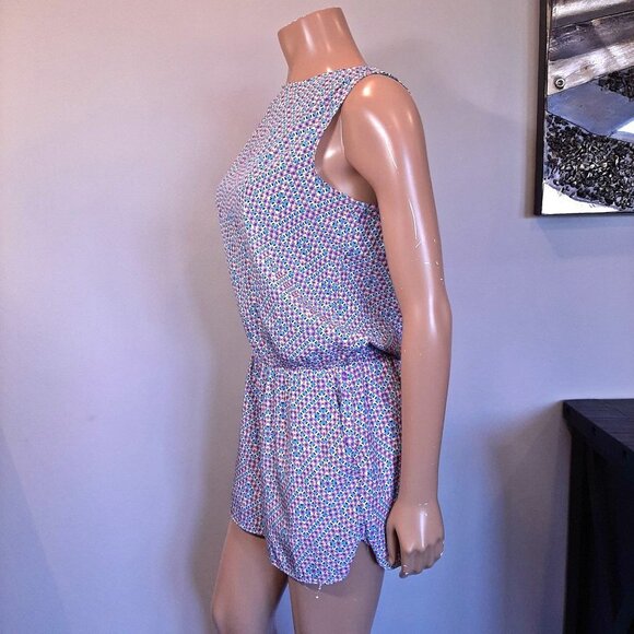 3/$20 GAP Sleeveless Romper Geometric Print Elastic Waist Pockets Shorts Tank - Picture 2 of 10